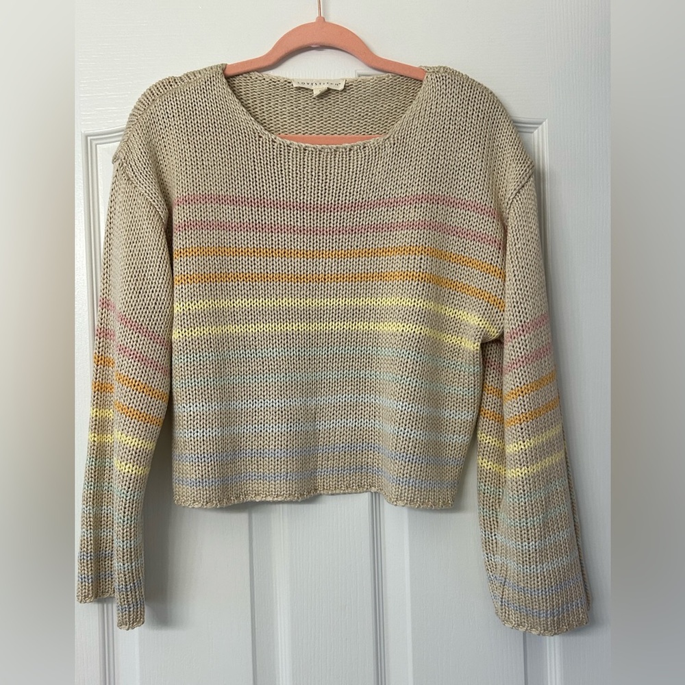 Lovestitch Sera Striped knit pullover size small